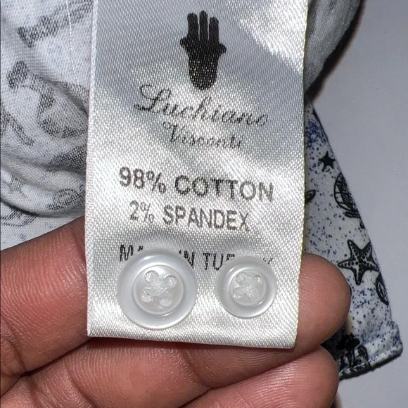 Visconti Black/White Pirate theme Button-Up - Picture 11 of 11